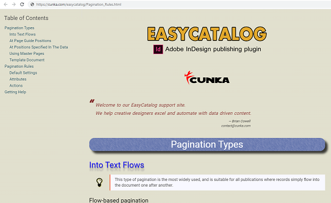 EasyCatalog Pagination Types
