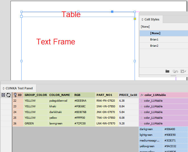 EasyCatalog TABLEOF table8